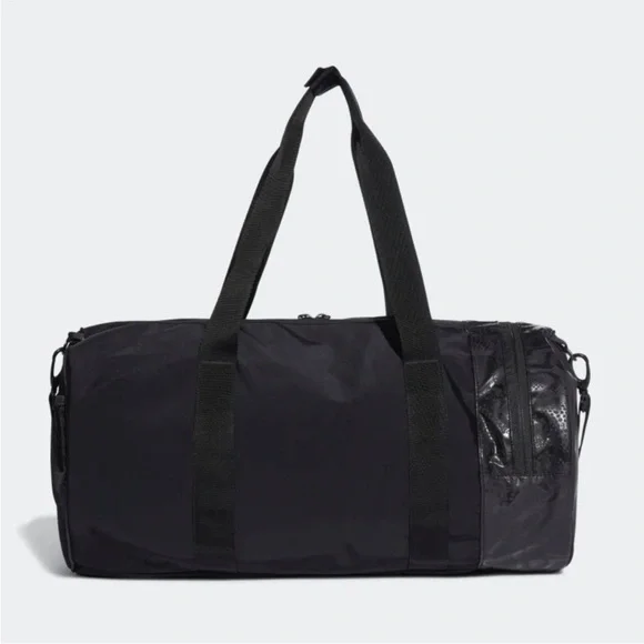 Adidas by Stella McCartney Round Duffle Gym Athleisure Bag Black Mesh Duffel Bag